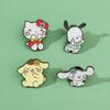 Милая Творческая Личность Sanrio Металлический Значок Пудинг Собака Пача Собака Сплав Масляная Капля Брошь Аксессуары