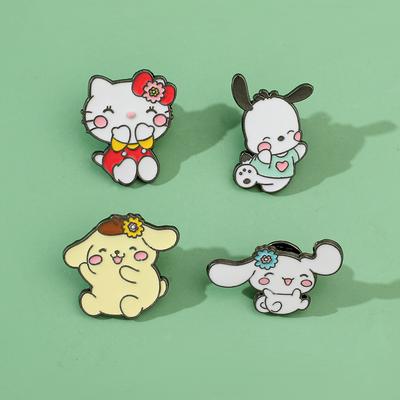 Милая Творческая Личность Sanrio Металлический Значок Пудинг Собака Пача Собака Сплав Масляная Капля Брошь Аксессуары