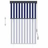 Store extérieur - Store roulant - 100 x 250 cm - Bleu et blanc - Anti-UV manuel