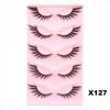 Fox Eye Effect 3D Full Strip Eyelashes Winged Short Lashes with Natural Cat Eye Makeup Bulk Vendor