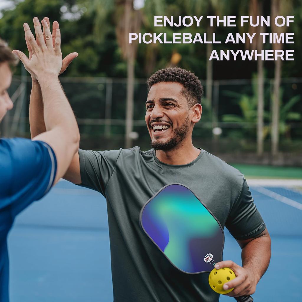 VINSGUIR Набор для пиклбола из легких ракеток из стекловолокна USAPA с сотовым ядром 4 Чехла Отлично подходит для начинающих и в качестве подарков Ракетки, 2, Одобренные, Ядро,