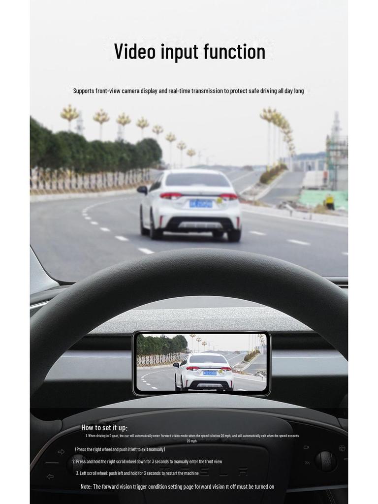 Tesla Model 3 LCD Instrument Display with CarPlay and Smart OTA Connectivity