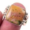 Натуральный океанический яшмовый драгоценный камень 925 пробы стерлинговое серебро ювелирные изделия двухцветное кольцо S.9 g5n55
