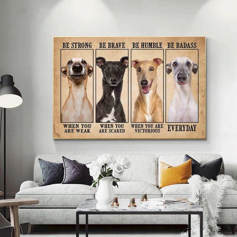 Funny Dogs Canvas Painting Animal Be Better Posters and Prints Wall Art Pictures for Living Room Modern Home Decor No Frame