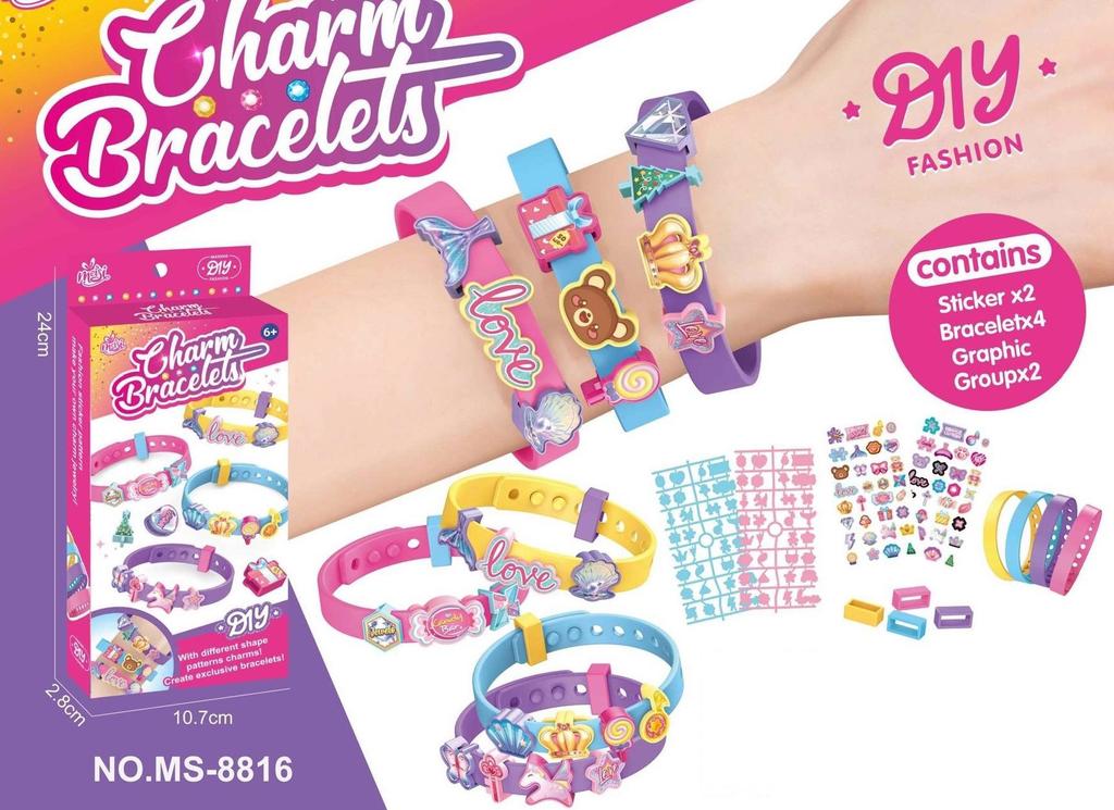 Bead Bracelet Girl Toy DIY Making Material Package Baby Handmade Gift Children Bead Chain Jewelry Birthday Gift