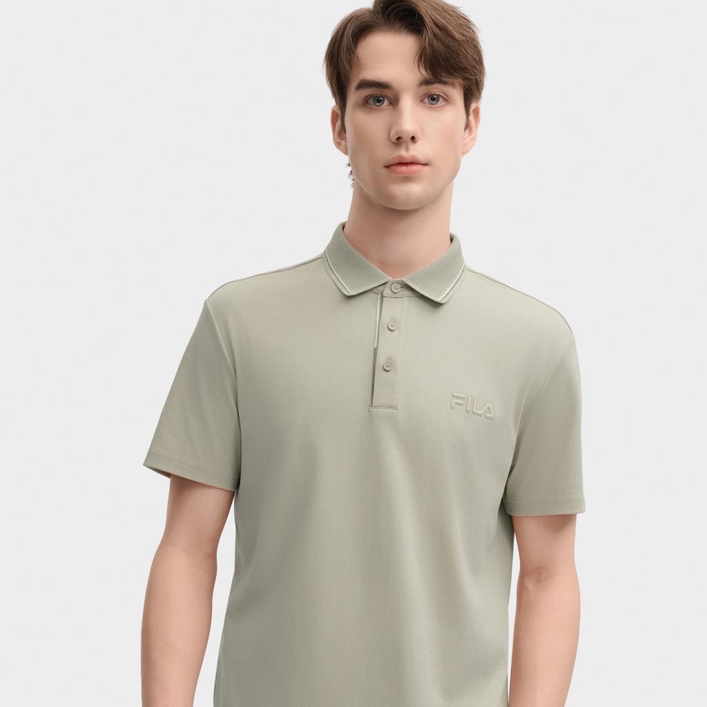FILA 2024 Fall Polo Shirt Men's Light Khaki F11M438109FLK