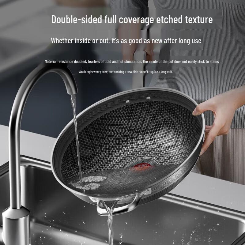 Kangbach 34cm 6th Gen Double Honeycomb Wok