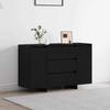 Sideboard Black Oak Effect 120 x 41 x 75 cm Wood Based Material