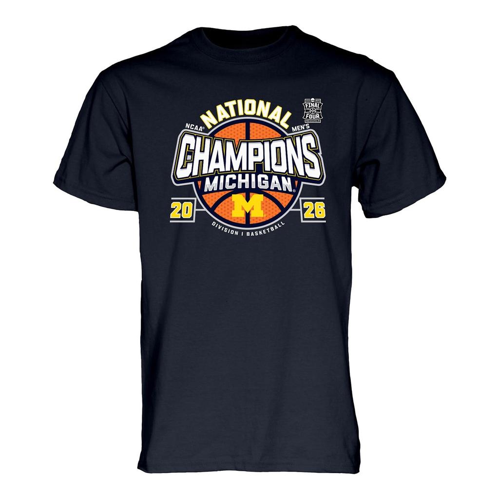 Michigan Wolverines Унисекс Баскетбольная Команда Футболка Чемпионата Нации Летняя Хлопковая Одежда Модная Уличная Одежда с Коротким Рукавом