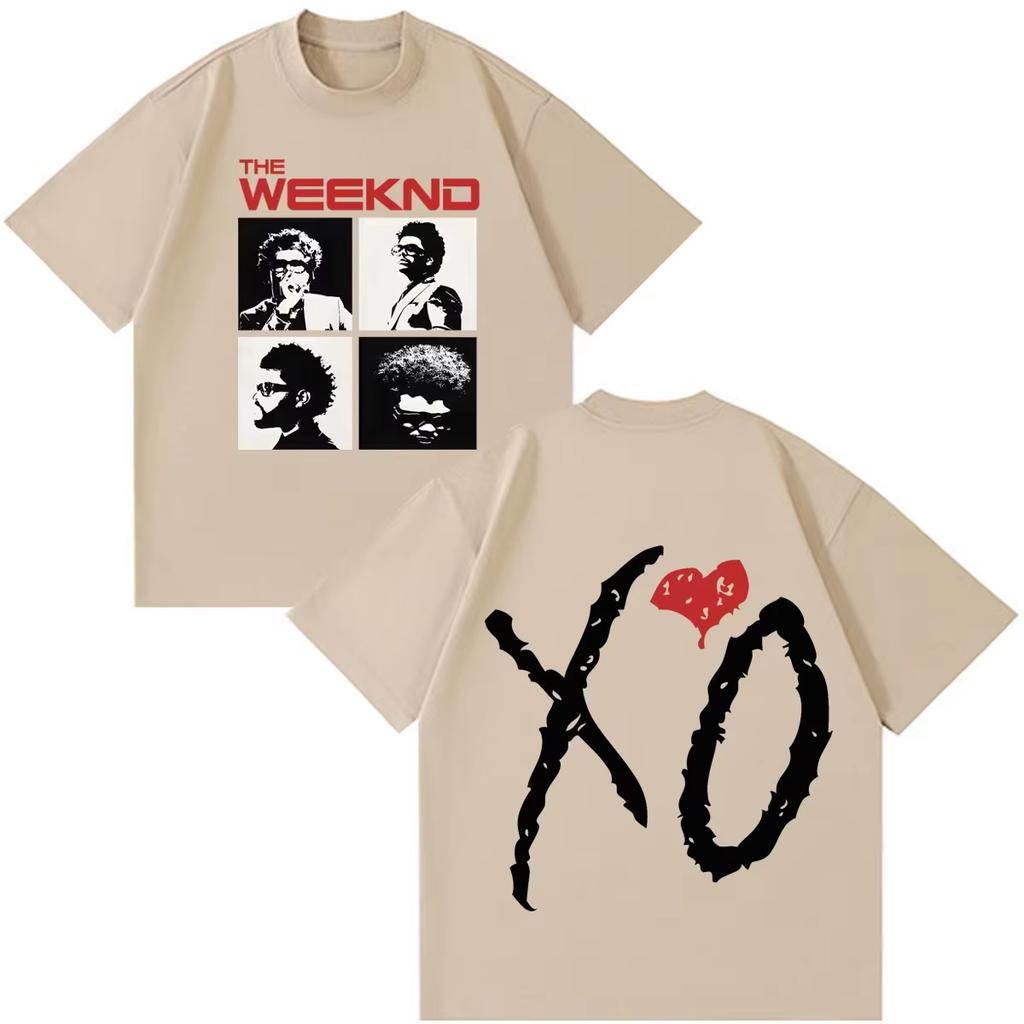 Унисекс Повседневная футболка с круглым вырезом с принтом тура The Weeknd After Hours Til Dawn 2026 Стиль Харадзюку Топ с коротким рукавом Футболка