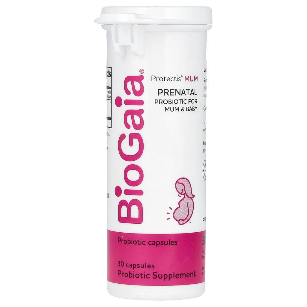 BioGaia, Protectis MUM, пробиотик для беременных, для беременных женщин и младенцев, 30 капсул