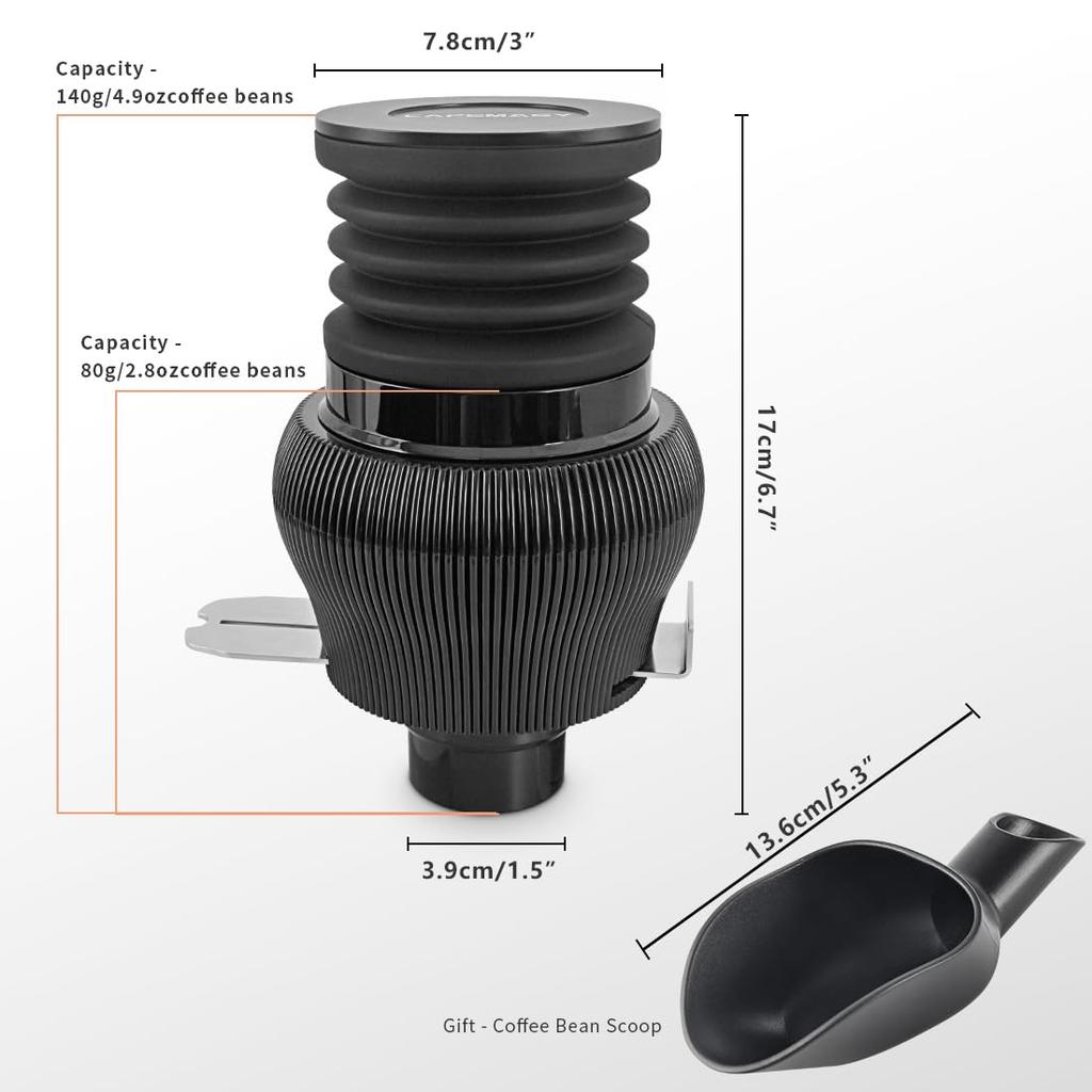 Аксессуары для инструментов для чистки кофемолки Одноразовый бункер с воздушным сильфоном и алюминиевой крышкой, совместимый с кофемолкой Mahlkonig X54 Espresso