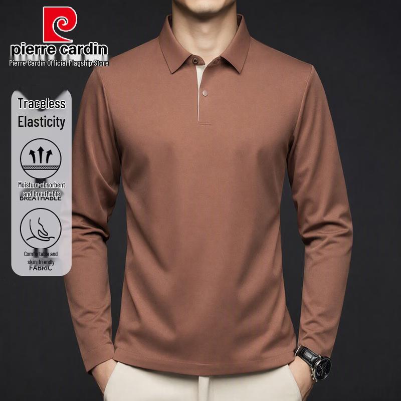 Pierre Cardin Men's Quick-Dry Long Sleeve Polo Shirt