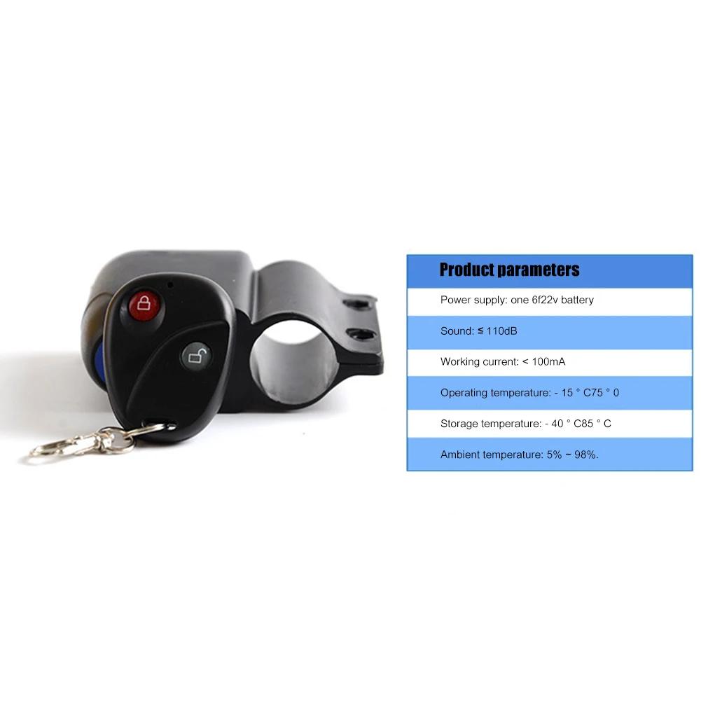 Wireless Bike Anti Theft Alarm Bell Bicycle Motorcycle Electric Bell Horn Locks