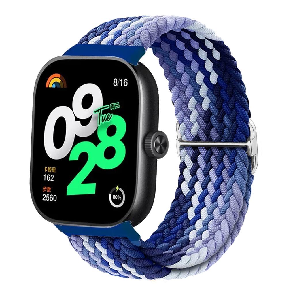 Для Xiaomi Redmi Watch 4 Ремешок Эластичный Регулируемый спортивный Плетеный из нейлона наручный Запасной ремень correa bracelet Miband 8 pro band