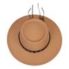 Women's autumn and winter flat top hat, five-pointed star belt accessories, woolen hat, Panama jazz hat, men's top hat
