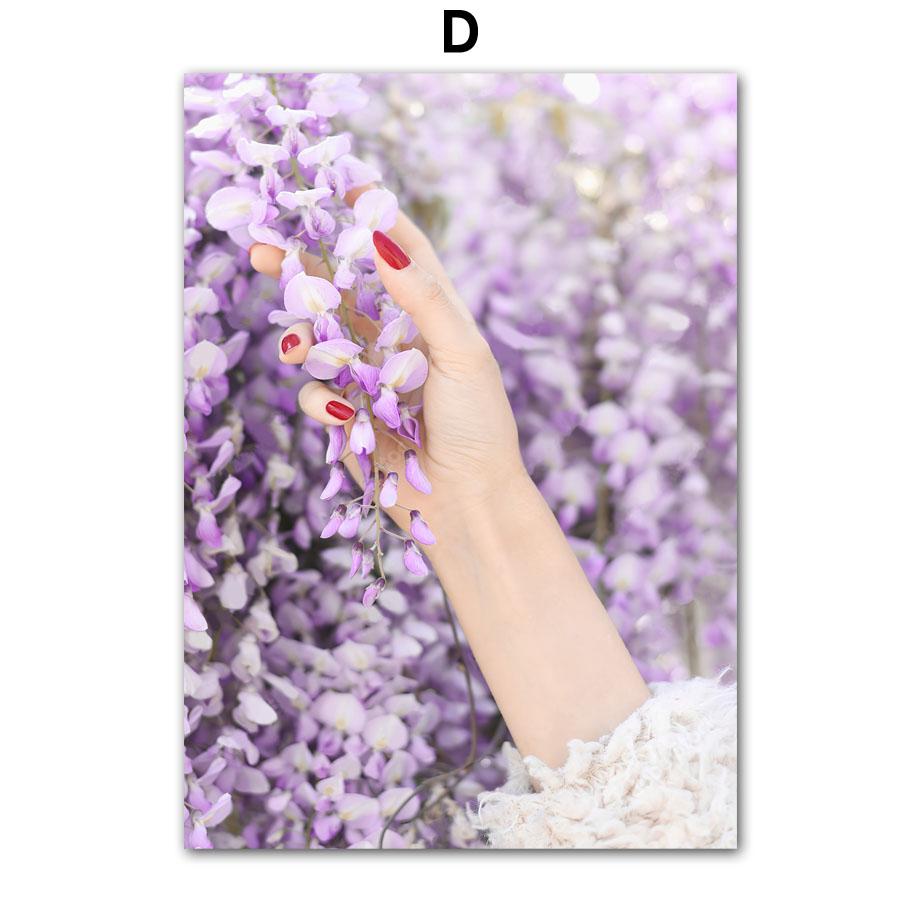 Настенная картина на холсте, мечтательный фиолетовый Париж, городское полотенце, винтажный автомобиль, цветок, украшение для гостиной, постеры, принты, настенные панно