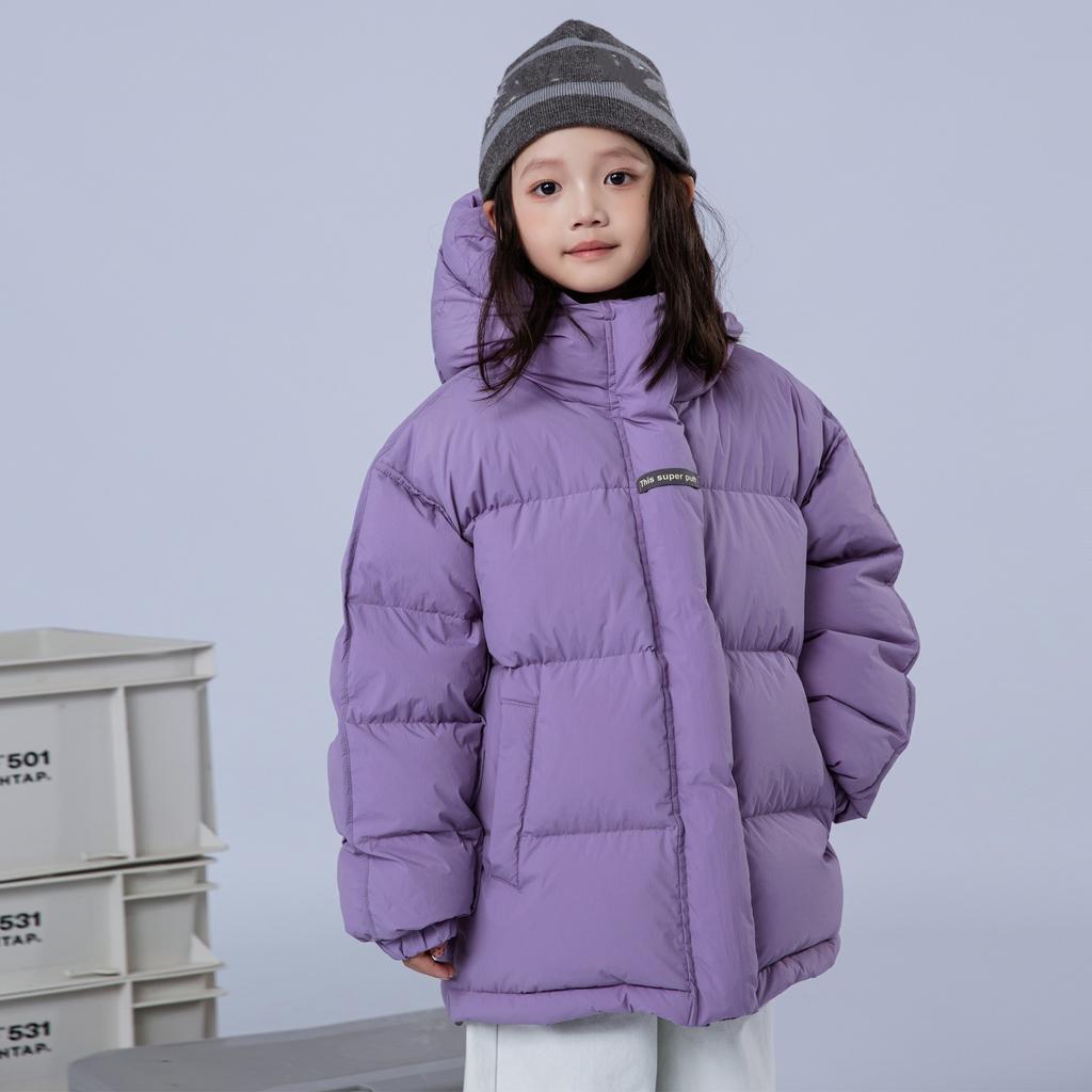 Зимняя детская куртка на утином пуху с капюшоном, пальто для девочек, водонепроницаемая теплая стеганая одежда, верхняя одежда для мальчиков