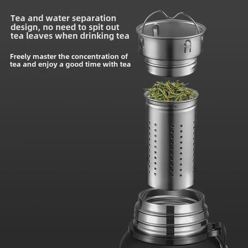 Мужская портативная термокружка из нержавеющей стали 316 большой емкости