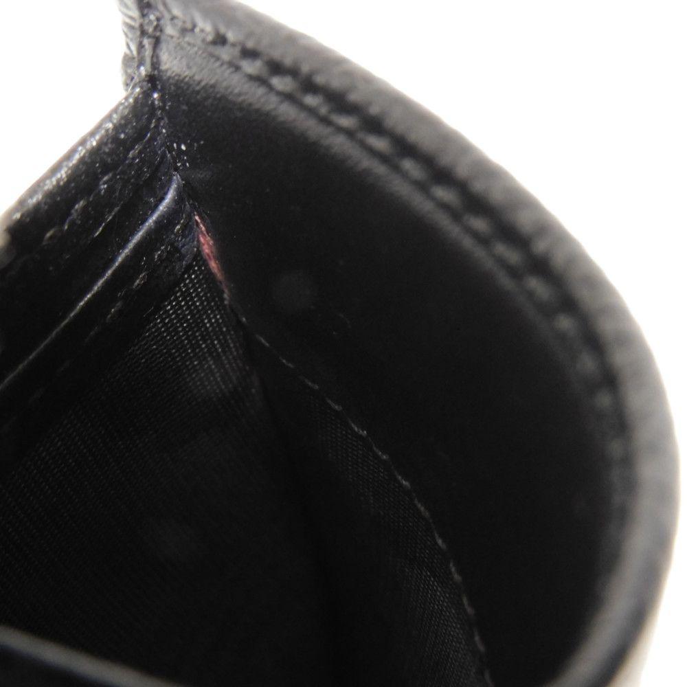 Б/у 11679 Кошелек тройного сложения 288648 7942 RFID IC чип Золотой Компактный кошелек Логотип Клип Черный Унисекс из Японии ОРИГИНАЛ