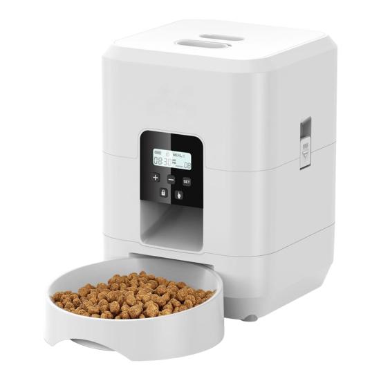 Automatic Pet Feeder 2L Cat Food Dispenser with LCD Screen Programmable Portion Control Timed Automatic Cat Feeder 1-4 Meals Dry Food for Dogs