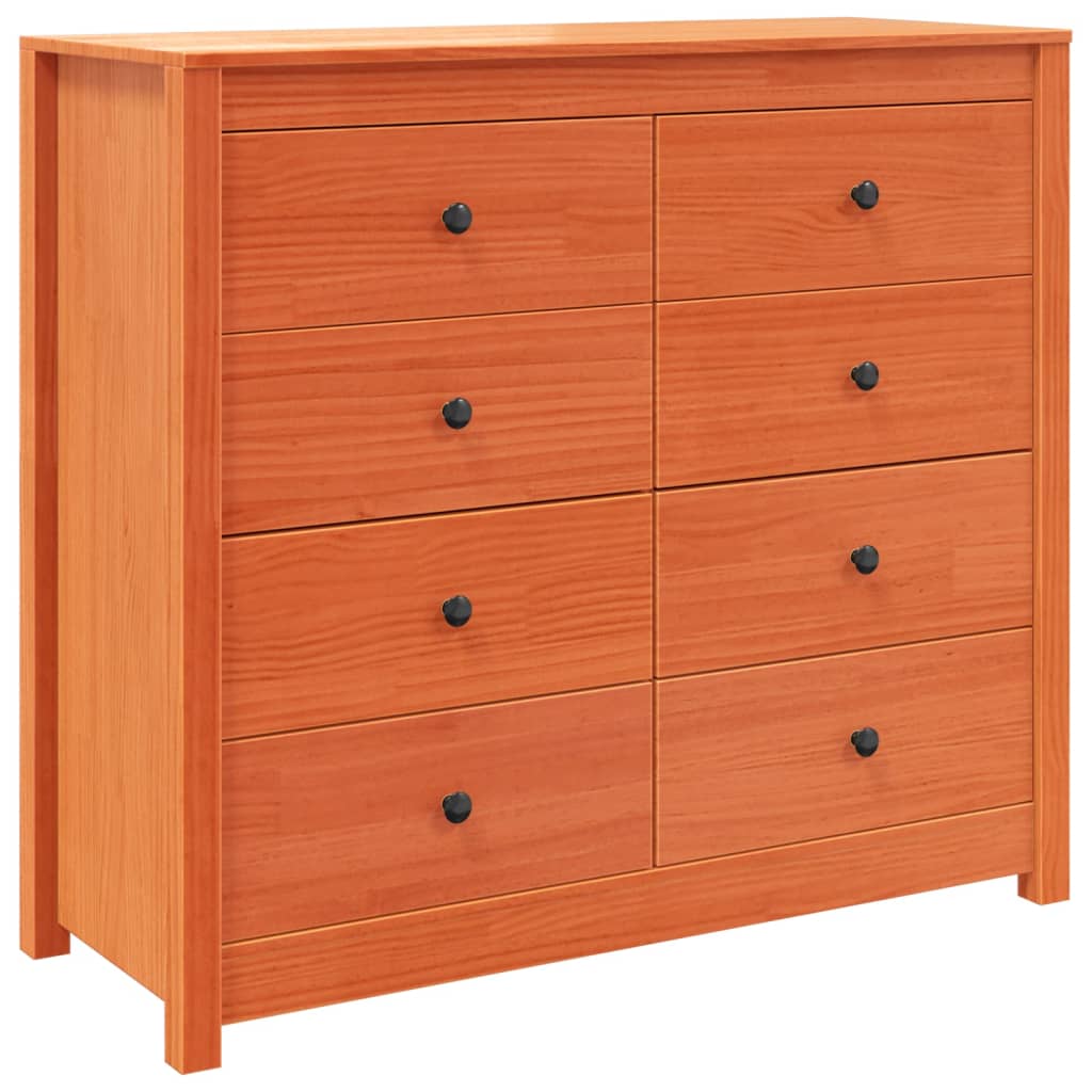 Sideboard Wax Brown 100 x 40 x 90 cm Solid Pine Wood