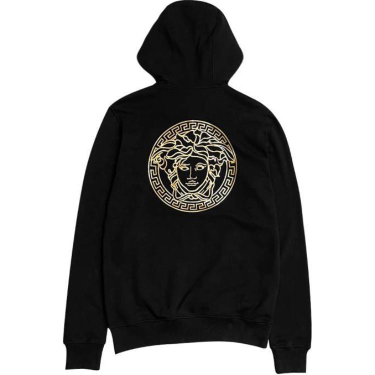 Versace Мужская толстовка с капюшоном и длинным рукавом, дизайн Медуза, черная 1011853-A234889-2B150