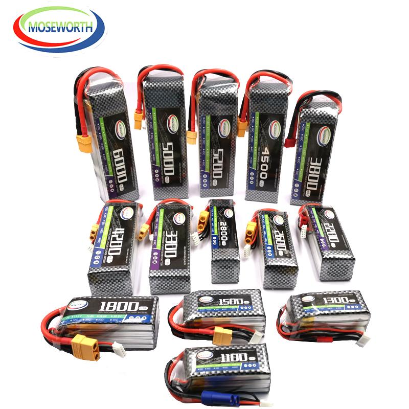 2S 3S 4S 6S 2200 4200 5200 6000 мАч 30C 40C 60C 7.4V 11.1V 14.8V LiPo Аккумулятор для RC Дрона Вертолета Самолета Автомобиля