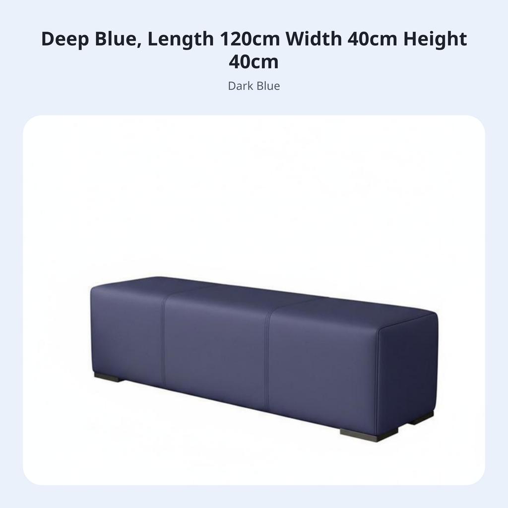 Backless Ottoman Bench Soft Seating Upholstered End-of-Bed Bench Versatile Versatile Design for Families, Rest Area, Bedroom