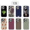 Роскошный зеленый чехол-сетка в стиле Y2K для iPhone 17 16e 16 15 14 13 12 11 X XS XR XSMAX 7 8 Air Pro Max Plus Роскошный двухслойный