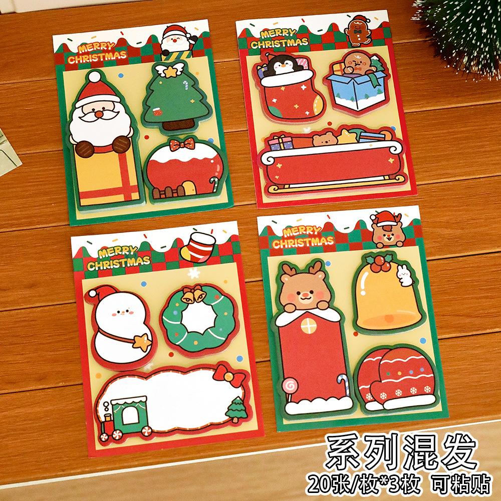 Ins Christmas Combination Post Notes Student Cute Message N Times Cartoon Message Sticky Note Post Christmas Gift Memo Pad