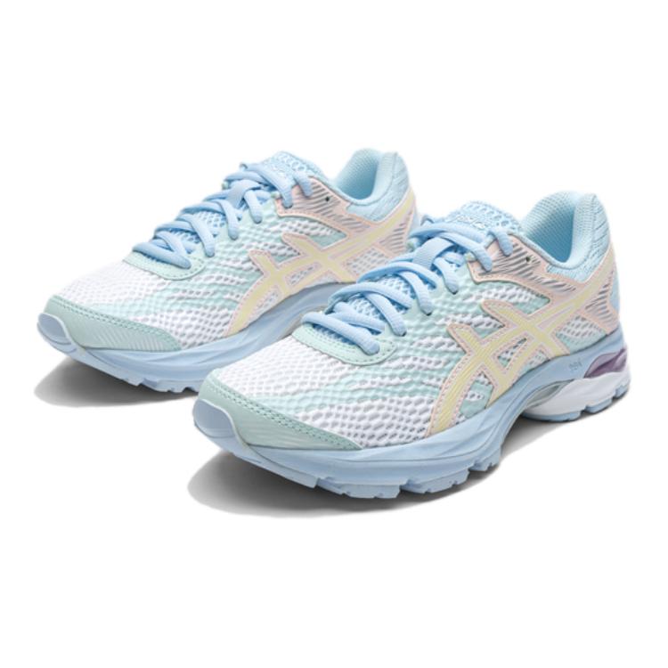 Asics Gel-Flux 4 Ткань Удобные Легкие Дышащие Прочные Модные Жизненные Силы Повседневные Физический Тест Низкий Верх Детские Кроссовки для Бега 1014A321-103
