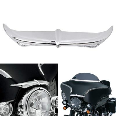 XMMT Мотоциклетный обтекатель Batwing с коричневой акцентной отделкой в хроме для Harley Touring Electra Glide и Street Glide 1996-2013