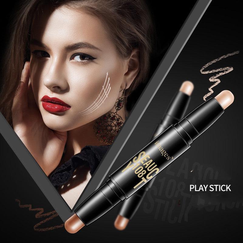 Double-Head Stereo Light and Shadow Concealer Stick Light and Long-lasting Concealer Cream