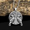 Raven Titanium Steel Necklace Vintage Personality Stainless Steel Men's Pendant