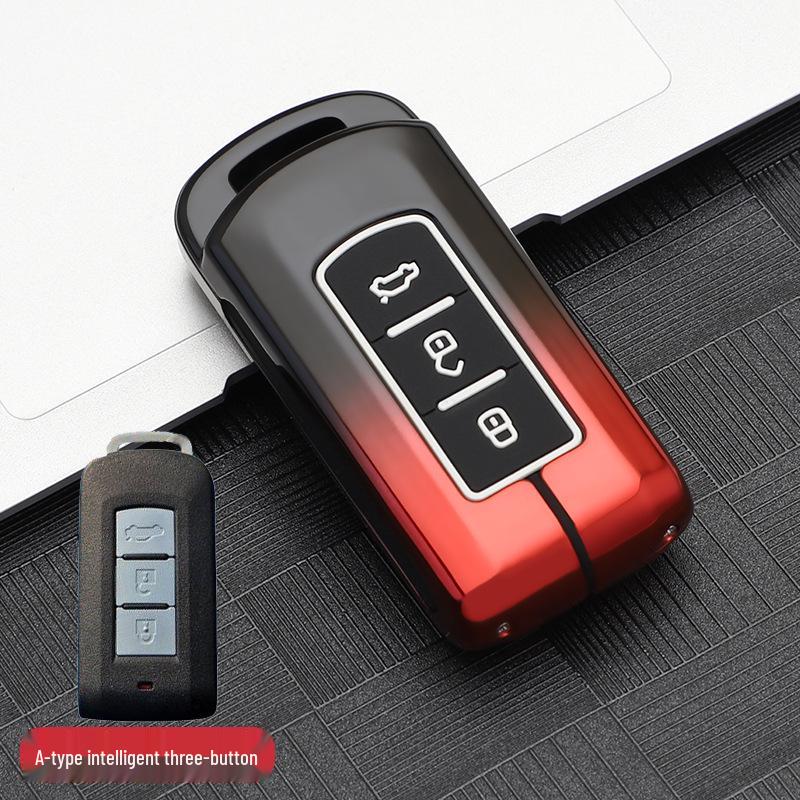 Чехол для ключа Mitsubishi для 2021 Outlander, Eclipse Cross, Pajero Sport, ASX: Модификация мужского корпуса и пряжки для автомобиля