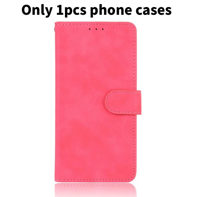 Цветной Кожаный Однотонный Чехол-книжка для Мобильного Телефона с Отделениями для Карт для Zte Blade A75 5g