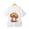 Coffee Doodle T-Shirt - Unisex Cute Dog With Mug Cartoon Graphic Pet Tee