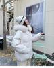 Big fur collar short down cotton clothes women's loose winter thickened cotton clothes down small hooded jacket