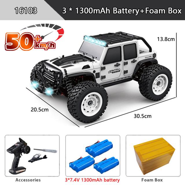 Новый автомобиль 4x4 с дистанционным управлением, 50 км/ч, со светодиодными фонарями, внедорожный 4x4, высокоскоростной дрифтовый монстр-трак, бесщеточный гоночный автомобиль для детей и взрослых, игрушки в подарок