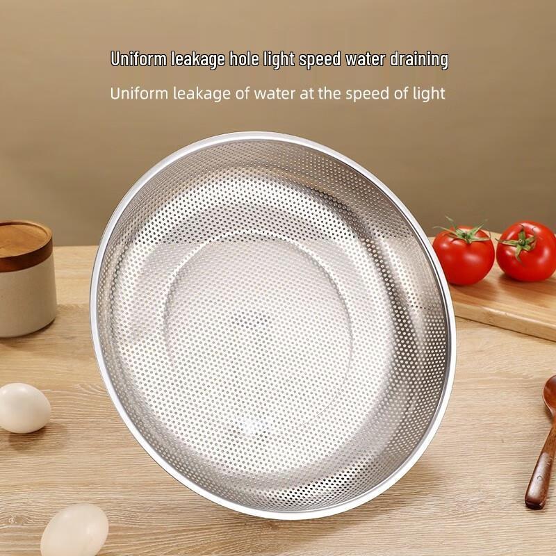 Stainless Steel Rice Washing & Vegetable Colander Set
