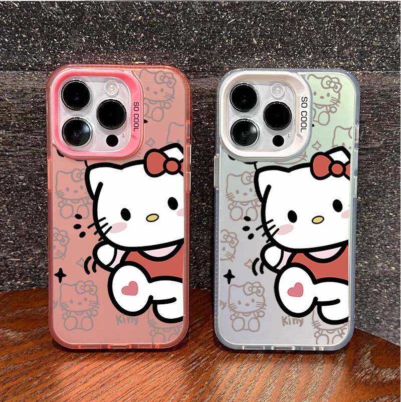 Cute Hello Kitty Casing For Iphone 17 Air 17 Pro Max 1615 14 11 12 13 Pro Max 16 Plus 16e 13 Mini Lovely Cartoon Hard Phone Case