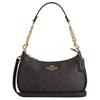 Teri 24 Classic Monogram Logo Сумка через плечо из искусственной кожи и переработанной кожи Средняя Женская сумка через плечо Темно-коричневый CV933-IMXAQ