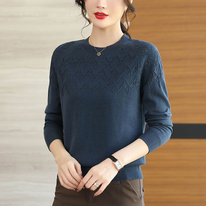 Свободный и утягивающий женский свитер осень-зима новый стиль ажурный узор рыбий хвост вязаный базовый свитер и топ