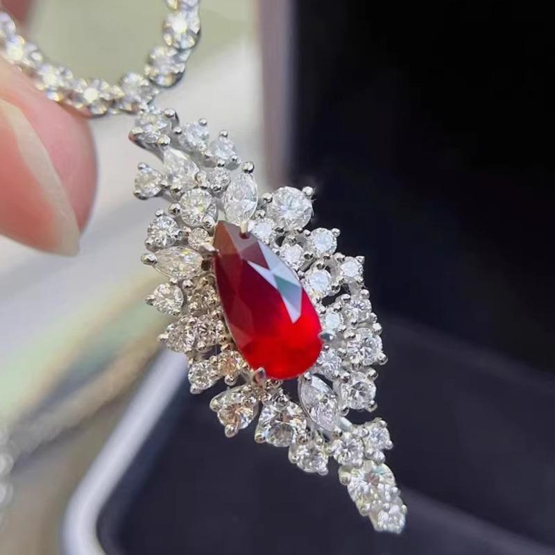 BELLA BOX Роскошная имитация рубинового топаза цвета морской волны с подвеской в виде капли, подходящей для повседневной женской вечеринки, модные ювелирные изделия