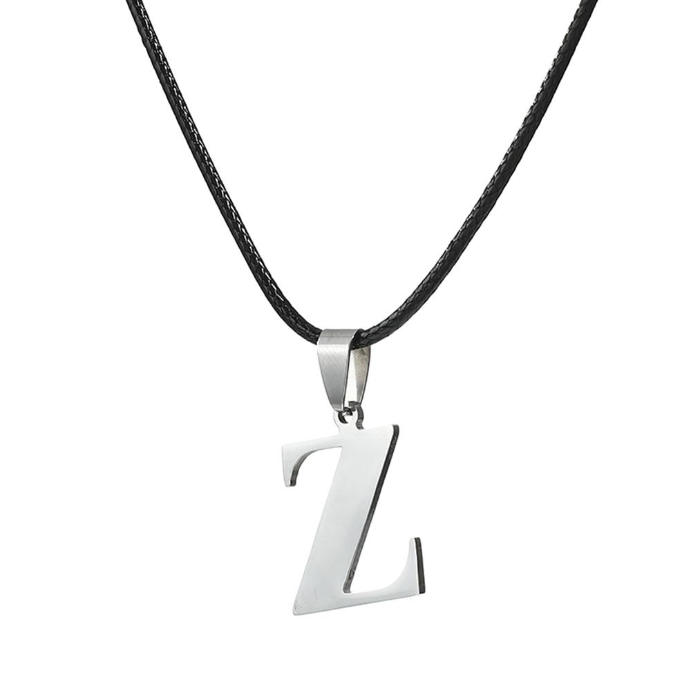 Новое ожерелье с инициалами от А до Я из нержавеющей стали, 26 английских букв, для мужчин и женщин, персонализированные ювелирные изделия, подарки