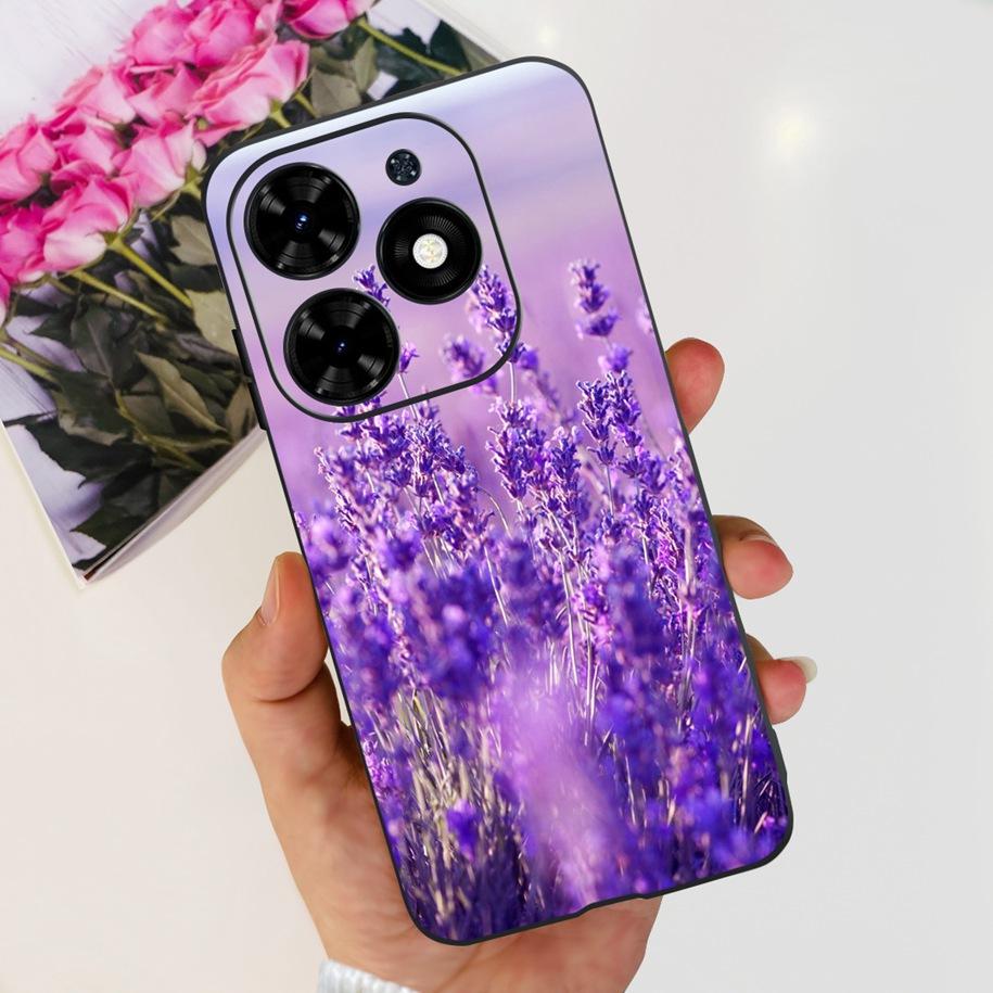 Чехол для Tecno Spark Go 2024 Популярный Цветок Астронавт Capa Силиконовый Мягкий Чехол для Tecno SparkGo 2024 BG6 Ударопрочный Корпус Телефона