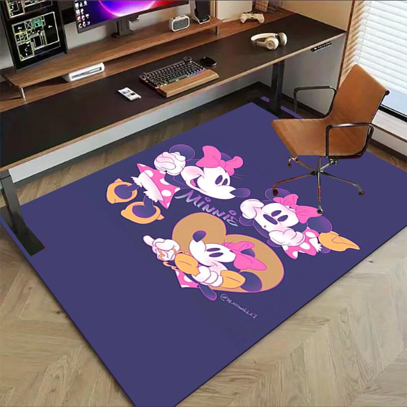 Minnie Mouse Heart Friendship Carpet For Playroom Bedroom Living Room Sofa Home Decorkids Game Area Rug Nonslip Floor Mat