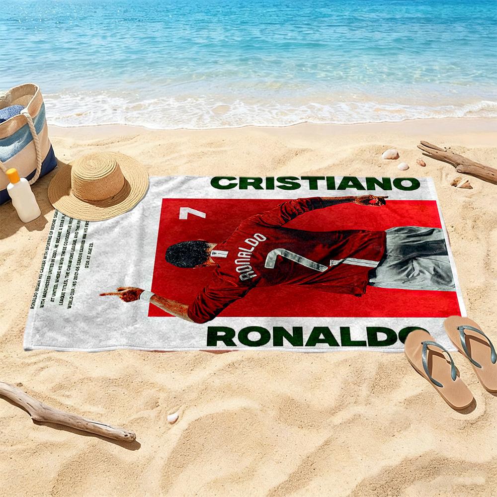 Cristiano Ronaldo Beach Towel Quickdry Soft Microfiber Comfortable Lightweight Suitable For Sports Travel Swimming Yoga Bathroom Beach And Pool