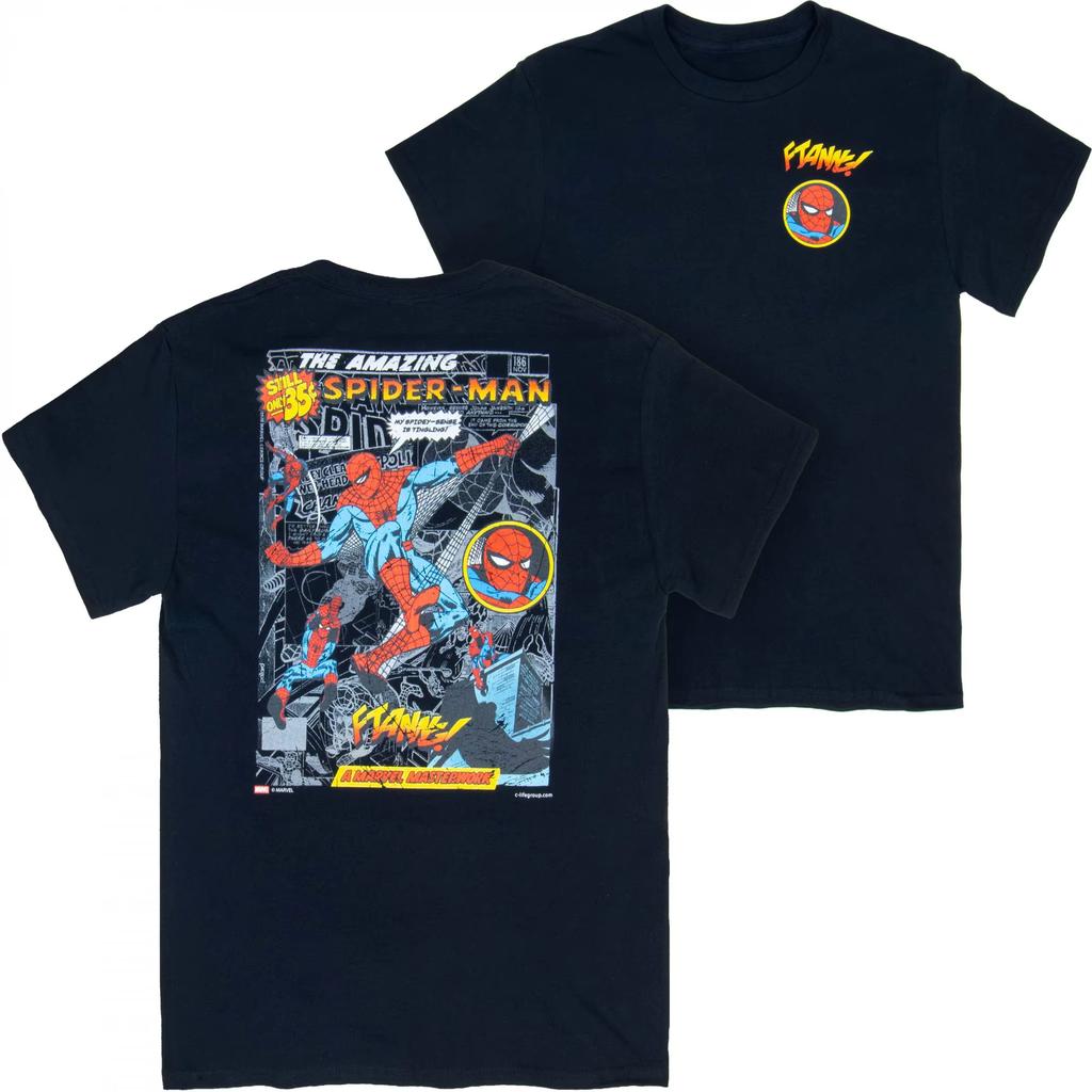 2026 new SpiderUnisex Venom Massacre Comic Print Tshirt Black ShortSleeved Tshirt